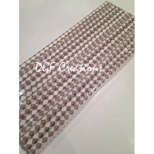 Diamond Grey Paper Straw click on image to view different color option